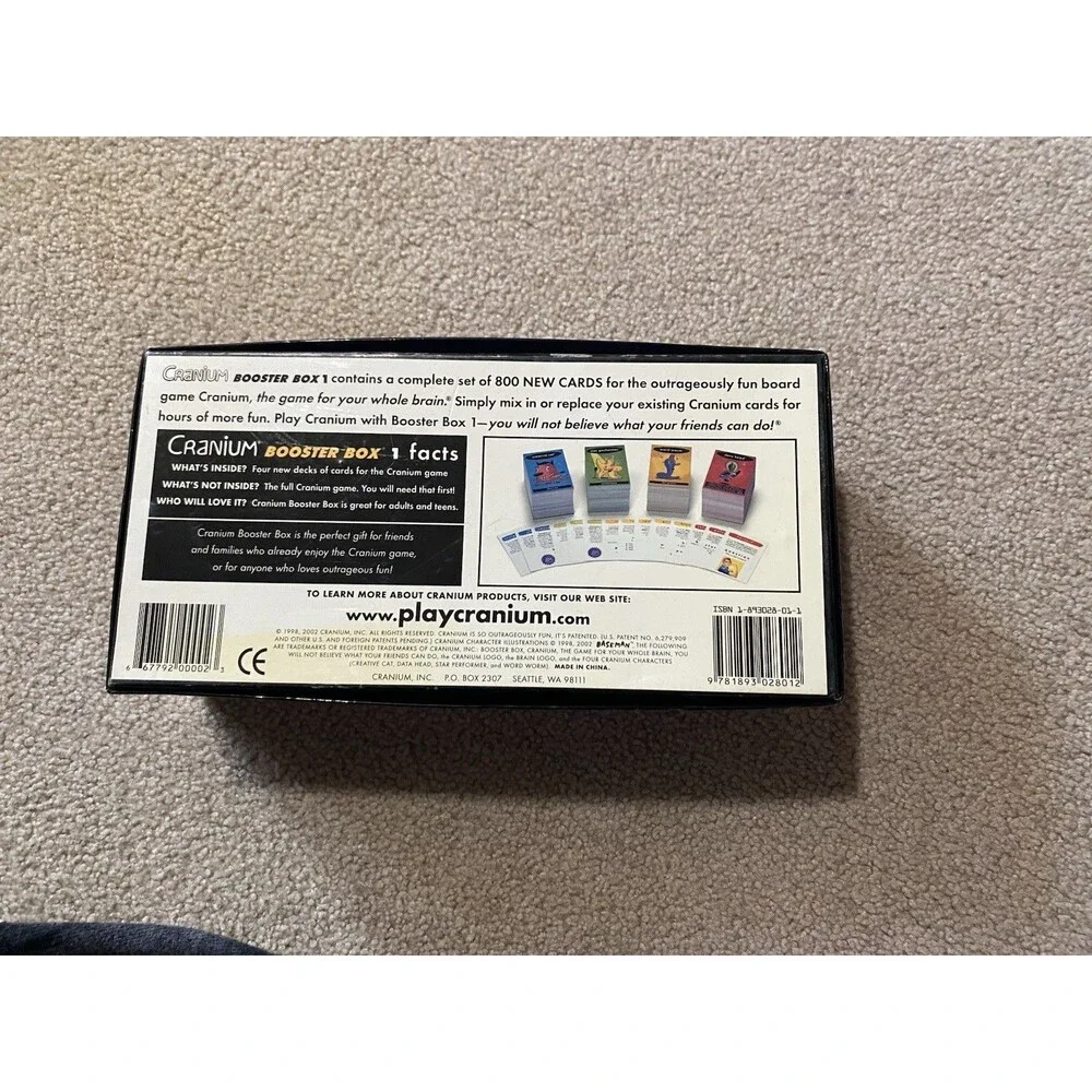 Cranium Booster Box 1 Set of 800 New Cards 2002 Expansion Pack